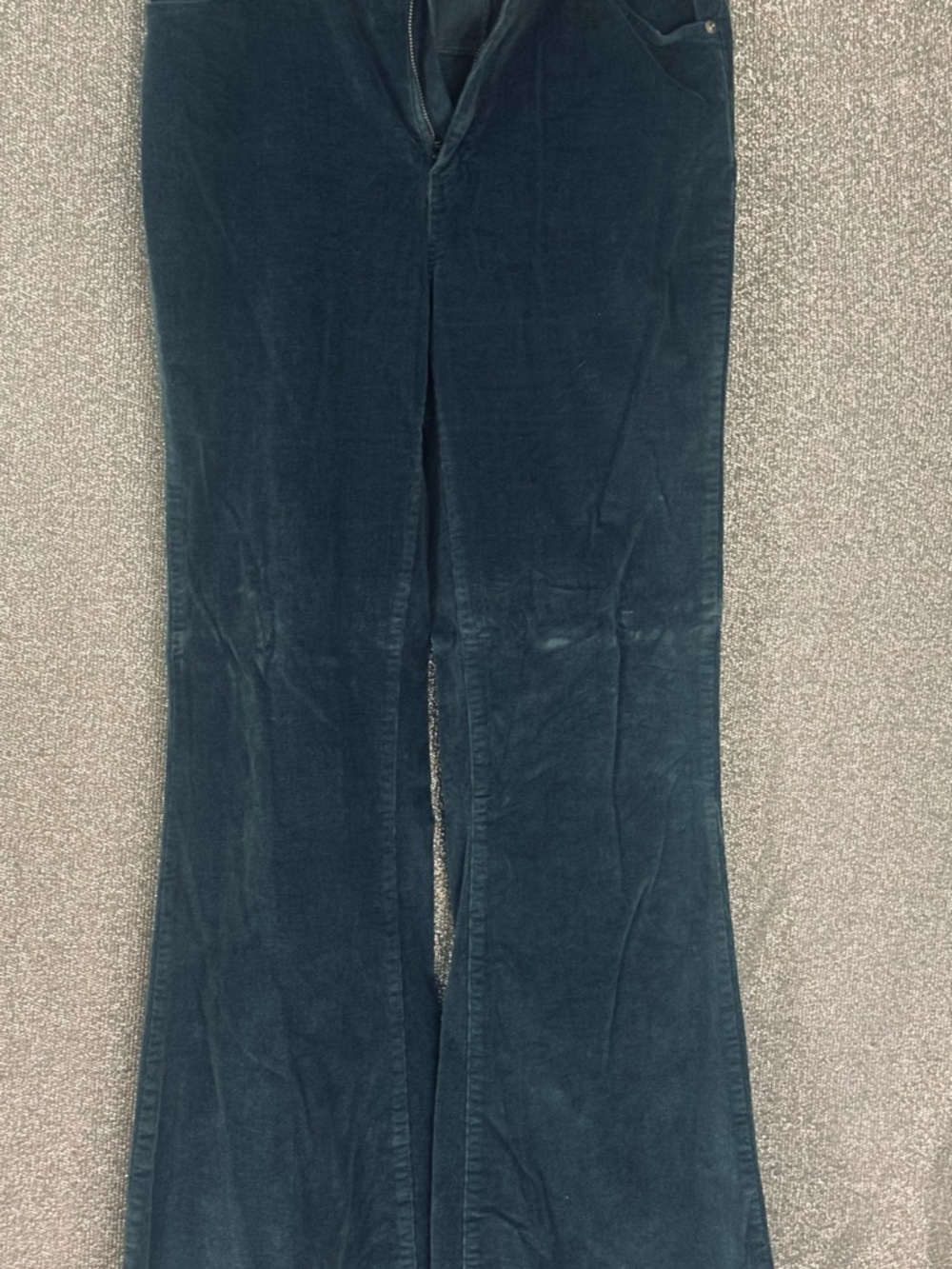 Lush Teal Corduroy Flare Pants